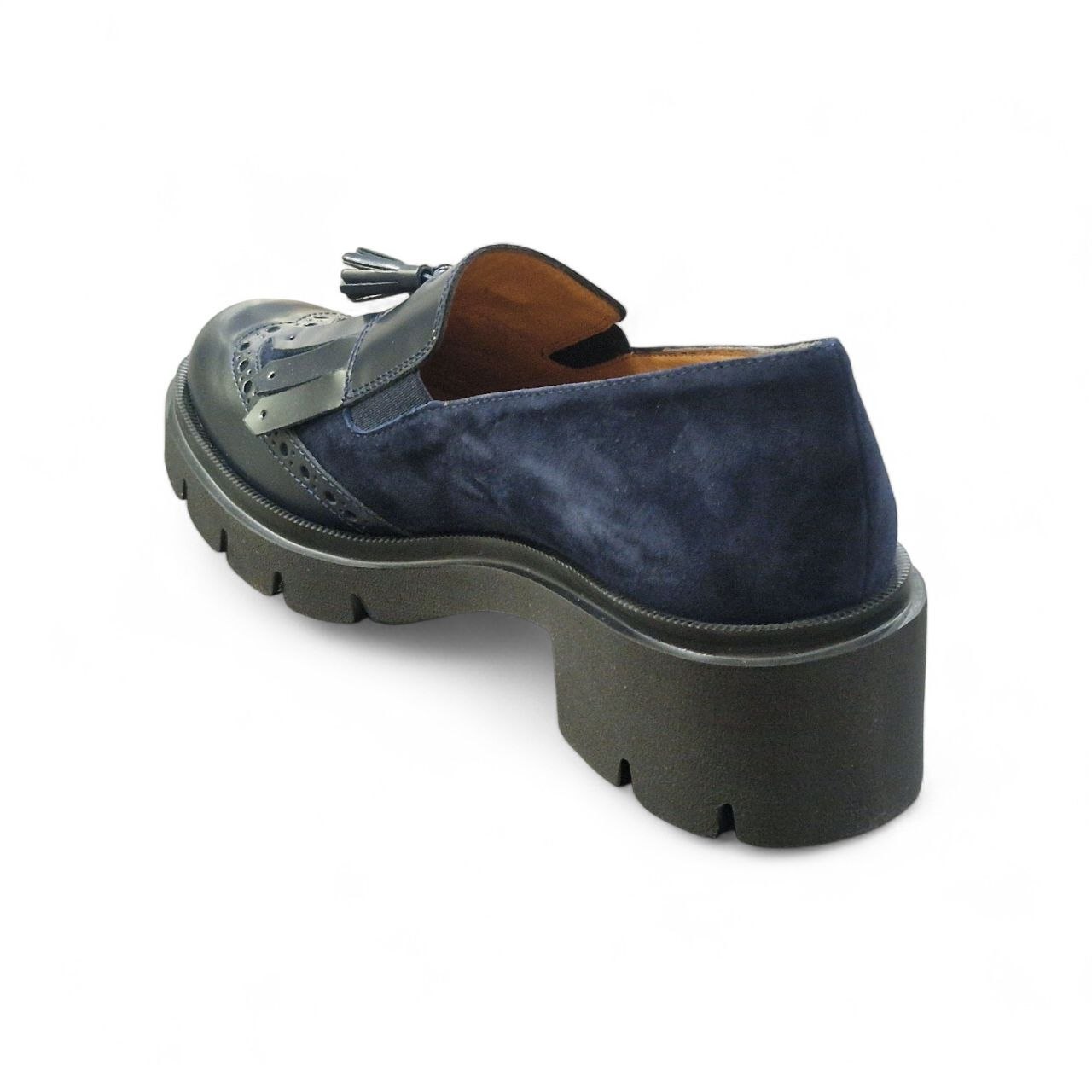 Mocassini Chunky con Nappine Blu - Cinzia Valle - immagine 5