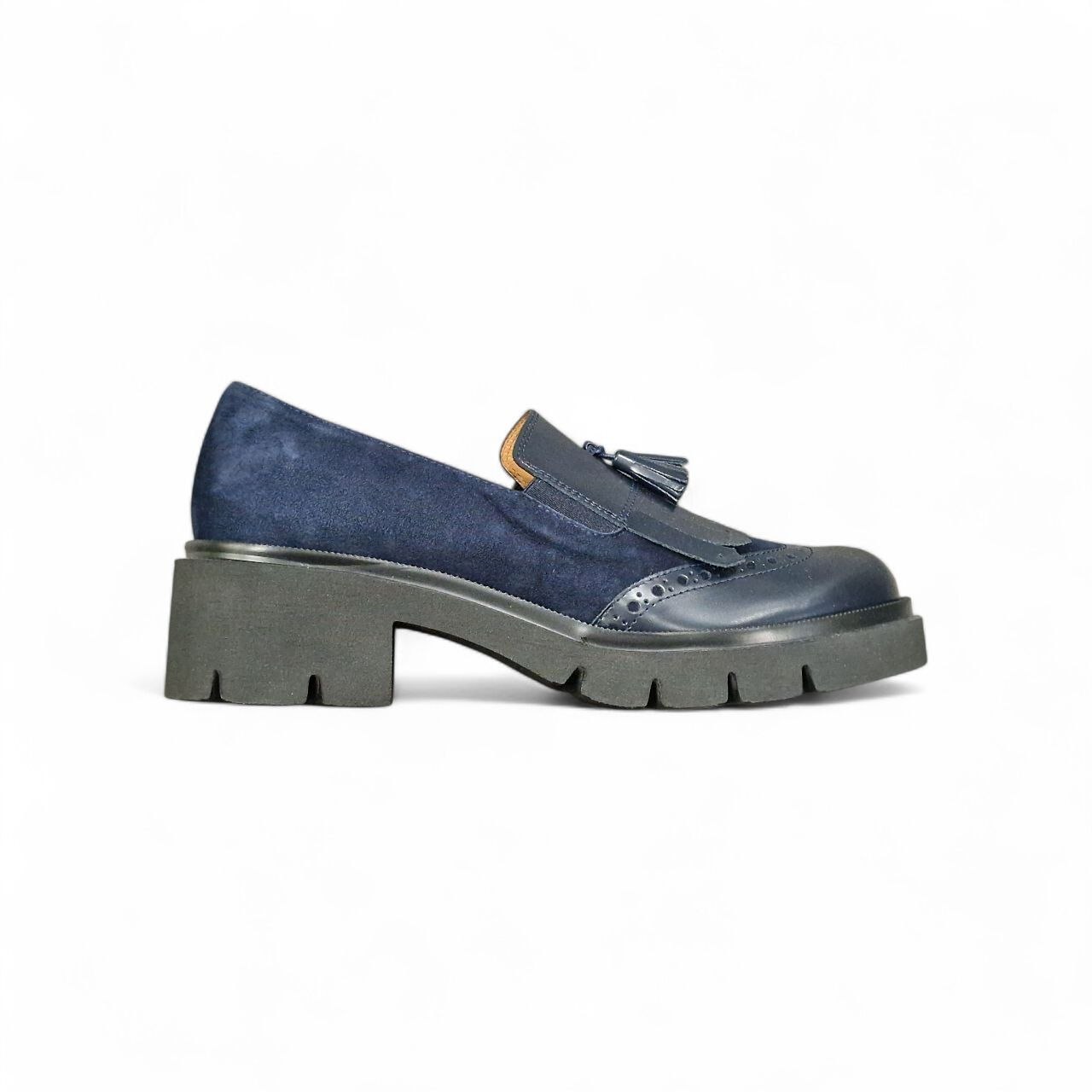 Mocassini Chunky con Nappine Blu - Cinzia Valle - immagine 2