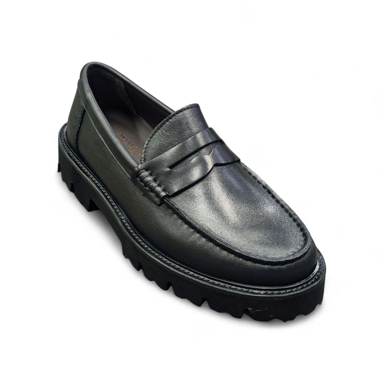 Mocassini Chunky in Pelle Nero - Marechiaro - immagine 3