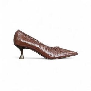 Décolleté in Pelle Marrone – Walter Violet
