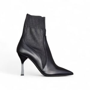 Stivaletti in Pelle e Tessuto Elasticizzato – Walter Violet