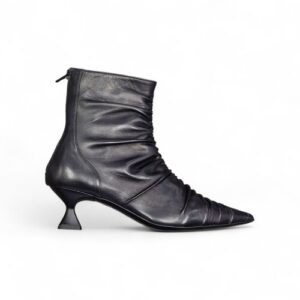 Stivaletti in Pelle Arricciata Nero – Walter Violet