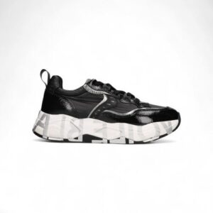 Sneakers Club105 in Pelle e Tessuto Nero – Voile Blanche