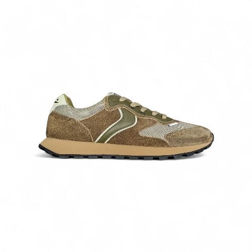 Sneakers Qwark in Suede e Tessuto Verde - Voile Blanche