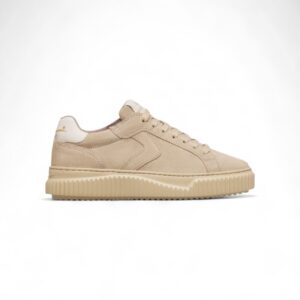 Sneakers Lipari in Suede Beige/Panna – Voile Blanche