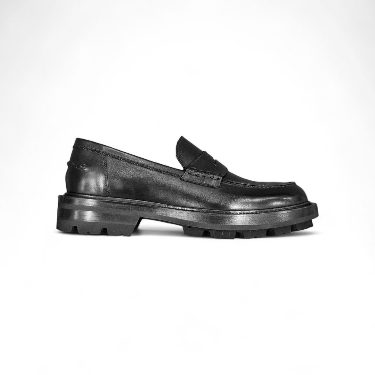 Mocassini Chunky in Pelle Nero - Barrett - immagine 2